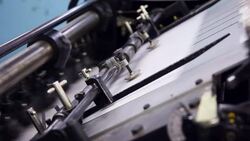 Old Printing Press Feeder... Stock Footage
