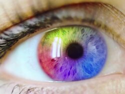 Multicolored Human Eye Stock Footage
