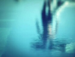 Swimmer in a Swimming Pool Stock Footage