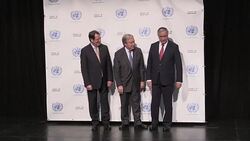 CLEAN : Cyprus peace talks: family photo News Clip