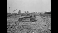 Ford M1918 tanks are tested for WWI use Stock Footage