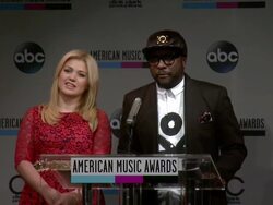 SPEECH - will.i.am announces the favorite male rap and hip/hop nominees at the 2013 American Music Awards Nominations Press Conference Stock Footage