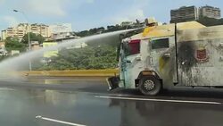 CLEAN : A march for peace ends in violent clashes with police in Caracas News Clip