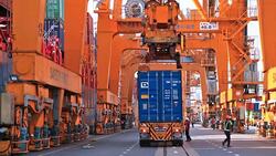 Loading Cargo To Truck Stock Footage