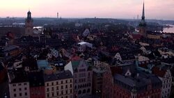 AERIAL: Stockholm, Old Town Stock Footage