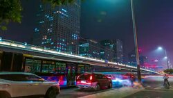 Futuristic city timelapse Stock Footage