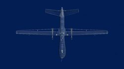 Military drone technical blueprint video Stock Footage