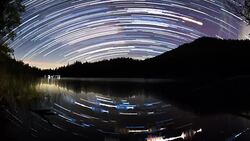 Milky Way Night Sky Stock Footage