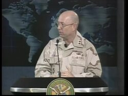 GWT: CENTCOM briefing on Baghdad incursion News Clip