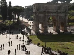 Arch of Constantine Stock Footage
