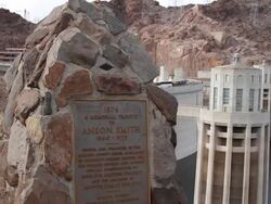 Hoover Dam Memorial Sign Stock Footage