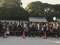 Hatsumode at Meiji Shrine Stock Footage
