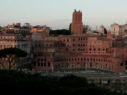 Ancient ruins in Rome Stock Footage