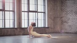 Woman Doing Yoga Stretching Exercises Stock Footage