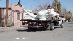 CLEAN : Mexico unveils biggest Pope statue on US border News Clip