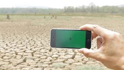 Green screen phone, arid climate. Stock Footage