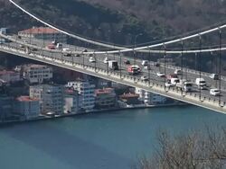 HD: Fatih Sultan Mehmet Bridge,  Istanbul, TURKEY Stock Footage