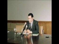 SYND 29 4 77 VICE PRESIDENT MUBARAK GIVES PRESS CONFERNCE ON HIS RECENT TOUR News Clip