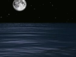 Ocean Moon Setting Loop Stock Footage