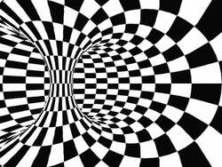 Looping rotation inside a checked torus Stock Footage