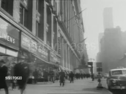 Street scenes of Times Square in New York City in 1951 News Clip