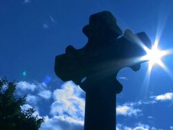 Cross and sun Stock Footage