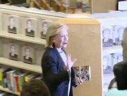 Hillary Rodham Clinton at the Hillary Rodham Clinton Book Signing Stock Footage