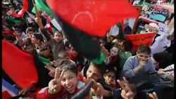 Women and children protest in support of rebel fighters News Clip