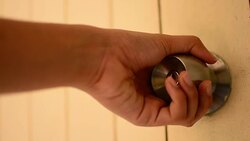 Door handle Stock Footage