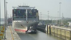 CLEAN : French ship will be the biggest ship yet to cross Panama canal News Clip