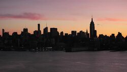 Manhattan, view of Midtown Manhattan across the Hudson River, New York, United States of America Stock Footage