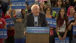 Sanders in California, Blasts Clinton and Trump Instructional Video