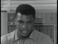Muhammad Ali (World Champion) interview  Stock Footage