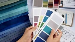 Interior designer working Stock Footage