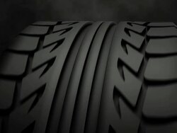 Tyre close-up loopable Stock Footage