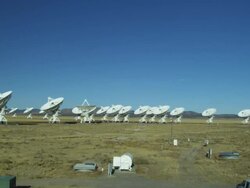Very Large Array Radio Telescopes near Socorro, New Mexico, USA Stock Footage