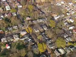 MS AERIAL Shot of Historic Oakwood District / North Carolina, United States Stock Footage