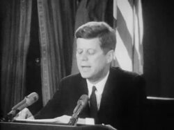 JFK Cuban Missile Crisis speech - Part 5 of 14 Stock Footage
