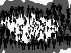 MEN, CLAN : white back - (LOOP) Stock Footage