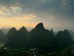 dawn of the Li river Stock Footage