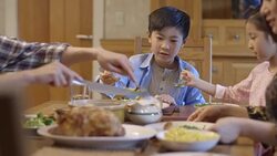 Family dinner time Stock Footage