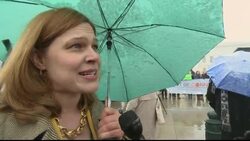 Defenders and protesters rally outside the Supreme Court as Justices tackle a case that allows businesses to object to health law's birth control coverage. (March 25) News Clip