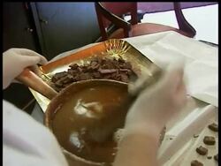 A famous chocolate maker in Rome has crowds of customers anxious to buy special Easter treats News Clip