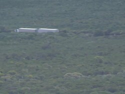 WS TS TU Truck moving thru australian bushland / Victoria, Australia Stock Footage