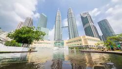 Malaysia KLCC is a building in kuala lumper Stock Footage