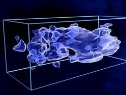 This video shows the first 3D map of the distribution of dark matter that scientists have created by analysing the Hubble COSMOS survey - the largest survey of the Universe ever conducted by the Hubble Space Telescope. Stock Footage