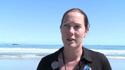 CLEAN: Squeaky clean penguins head out to sea News Clip