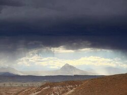 Storm clouds coming in Zhada Clay "Forest" Stock Footage
