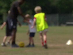Anonymous Children Playing Football News Clip