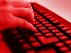 Hands Typing Stock Footage